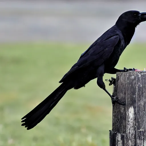 Prompt: a crow cracking open a cold one with the boys