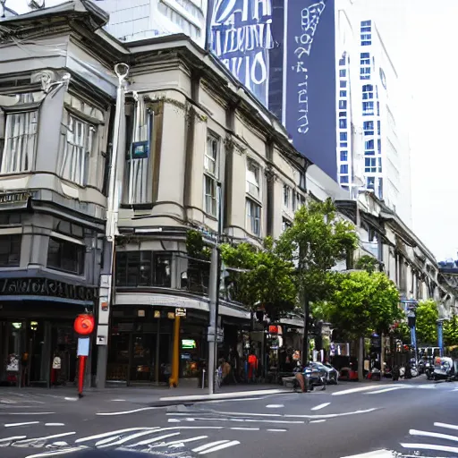 Image similar to auckland city queen street, kiwiana