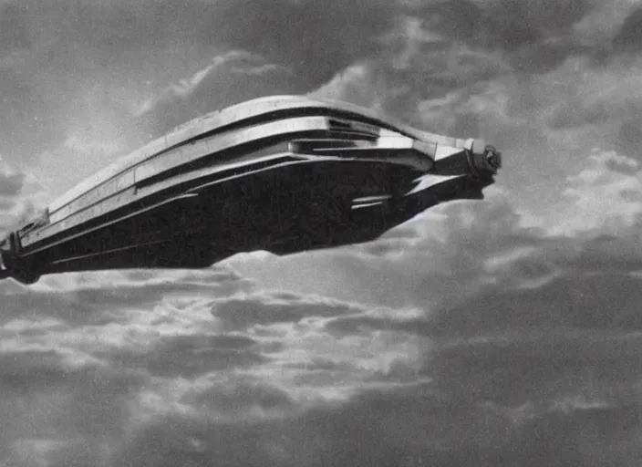 Prompt: spaceship from a 1930s science fiction film