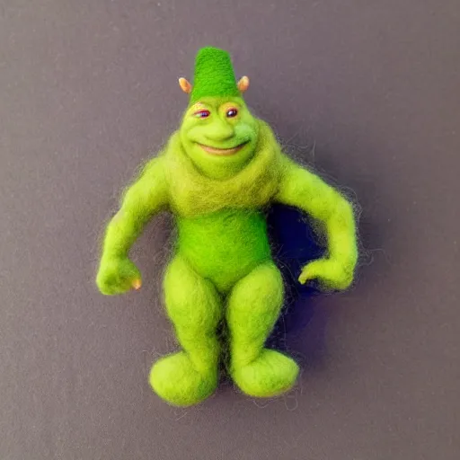 Image similar to shrek needle felted + needle felting art