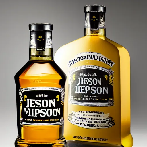 Prompt: a new design of the jeppsons malort bottle