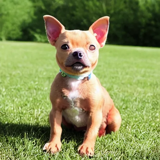 Image similar to fluffy tan pit bull chihuahua mix