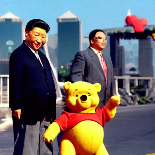 Prompt: xi jinping and winnie the pooh starring in fear and loathing in los vegas ( 1 9 9 8 )