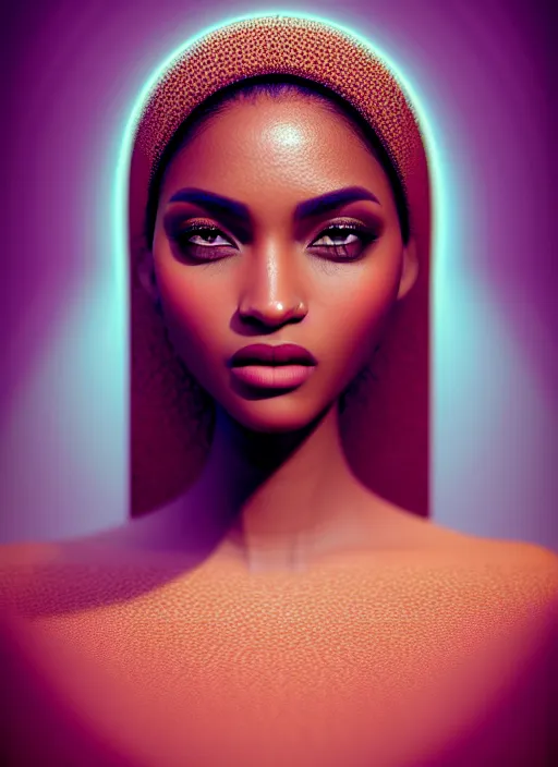 Prompt: beautiful female portrait, arabic, brown skin, rule of thirds, haze, intricate, symmetrical!!, makeup, maybelline, depth of field, cinematic, filmic, vsco, concept art, artstation, digital painting, elegant, model, gorgeous, vray, lightroom, octane render, ambient occlusion, prism lights