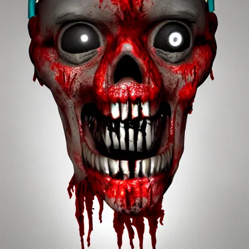 Prompt: nazi zombie, 3 d render, black background