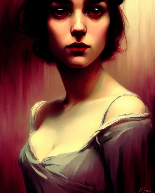 Prompt: stylized portrait of an artistic pose, composition, young victorian sad fancy lady, cinematic moody colors, realistic shaded, fine details, realistic shaded lighting poster by ilya kuvshinov, magali villeneuve, artgerm, jeremy lipkin and michael garmash and rob rey