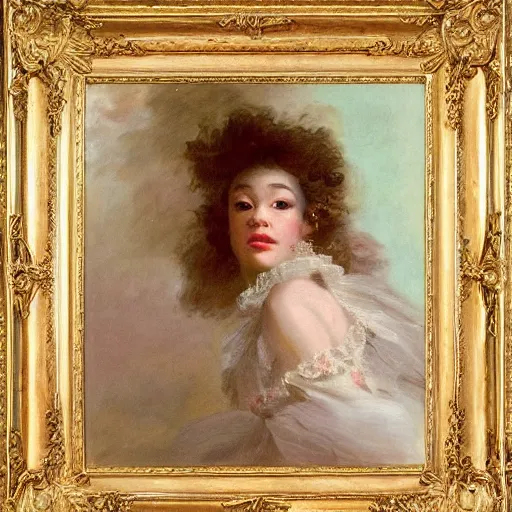 Image similar to Zendaya is the subject of Jean-Honoré Fragonard, The Swing