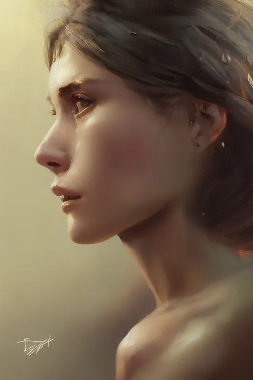 Image similar to girl portrait by toraji, mgs solid snake as a woman, oil painting, sunlit, paint texture, digital painting, highly detailed, artstation, sharp focus, illustration, concept art, ruan jia, charlie bowater, tom bagshaw, norman rockwell