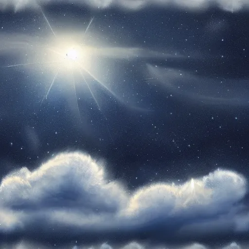 Prompt: seamless digital painting of the sky with with clouds, h - 1 0 2 4 w - 5 1 2