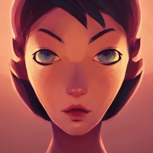 Image similar to face icon stylized minimalist pax, loftis, cory behance hd by jesper ejsing, by rhads, makoto shinkai and lois van baarle, ilya kuvshinov, rossdraws global illumination