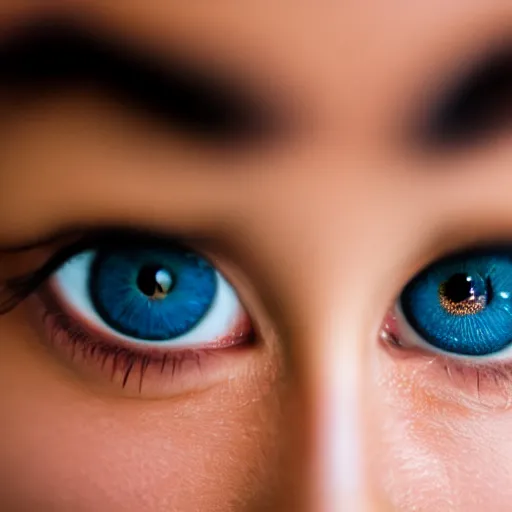 Prompt: close up photograph of an arab chick with psychopath eyes, sony 5 0 mm lens