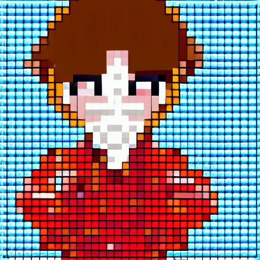 Prompt: pixel art of ruri saijo