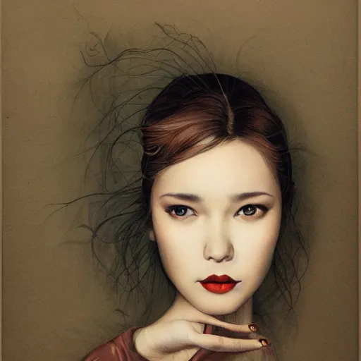 Prompt: photo of young woman by tran nguyen