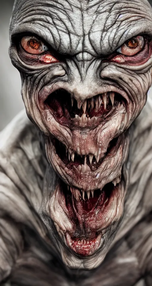 Image similar to photo of demon gollum, fullbody portrait, realistic face, detailed, sony a 7 r