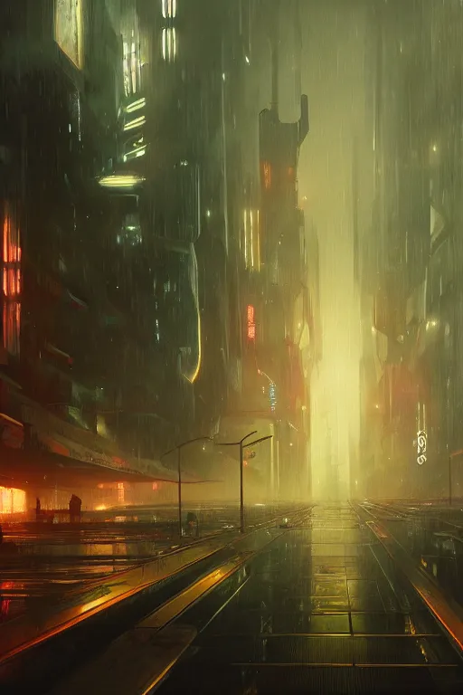 Image similar to an environmental concept art of blade runner 2 0 7 7, highly detailed, environmental light, cinematic by francis tneh