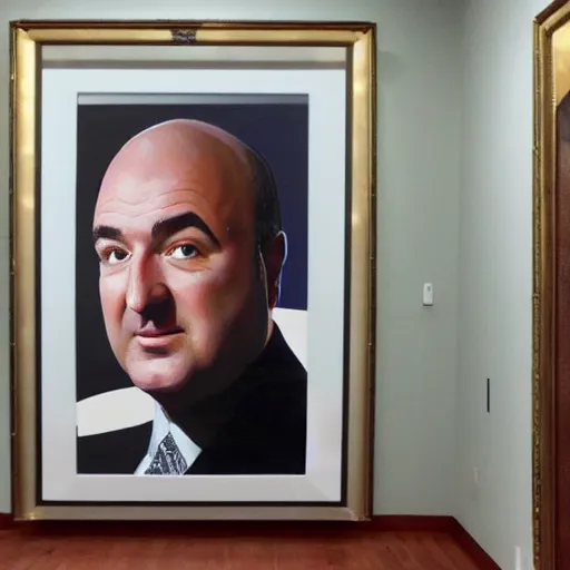 Image similar to kevin o'leary paintings of kevin o'leary, exposed in museums by kevin o'leary