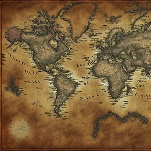 Image similar to fantasy world map, continents.