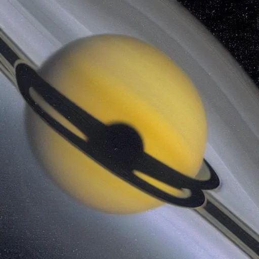 Image similar to a photo of saturn taken by a telescope