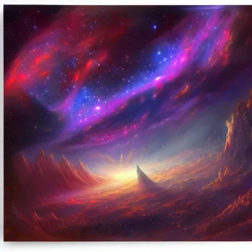 Prompt: a vast and beautiful nebula by tyler edlin