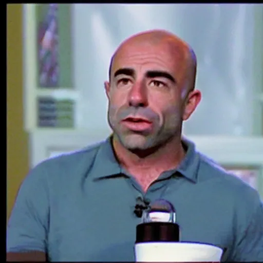 Image similar to Joe rogan interviewing , low quality, vhs quality, late 2000’s