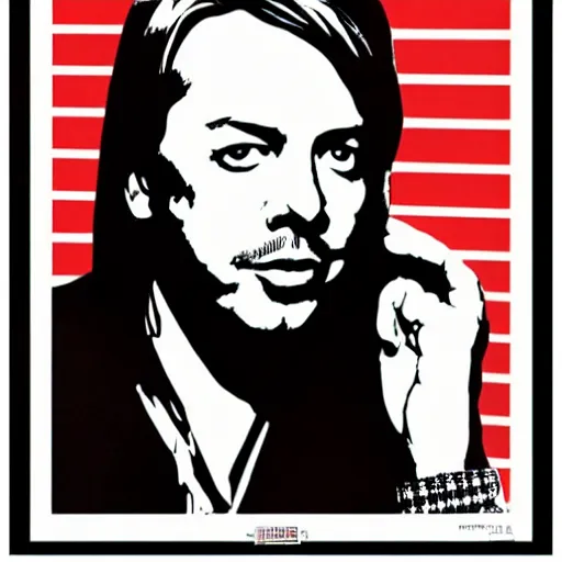 Prompt: david - spade poster by shepard fairey