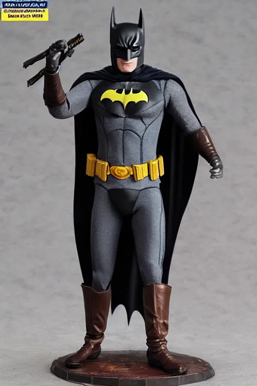 Image similar to batman 1 2 inch action figurine hot toys'sideshow painting the style of leonardo da vinci