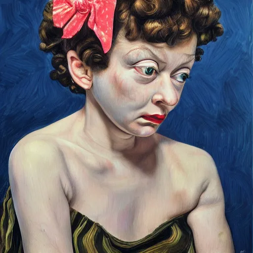 Image similar to high quality high detail painting by lucian freud, hd, betty boop portrait, photorealistic lighting