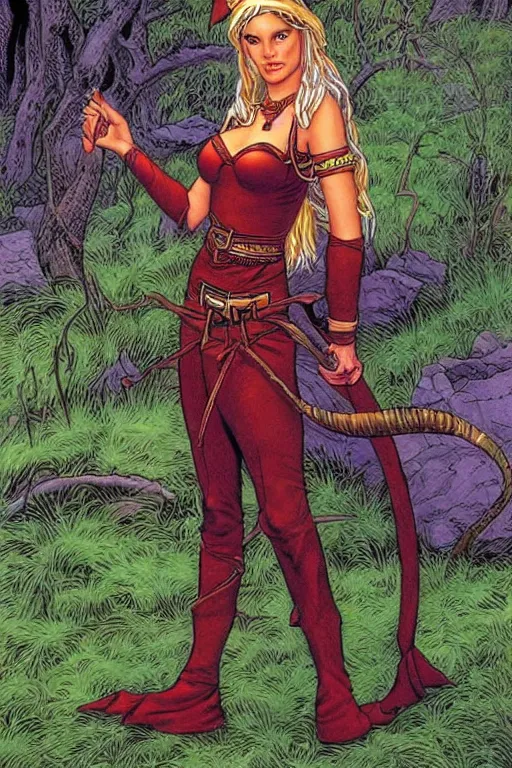 Image similar to A beautiful Elf woman by larry Elmore