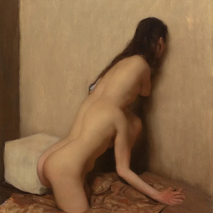 Prompt: a painting by vincent desiderio