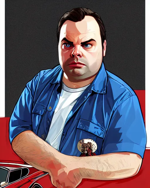 Prompt: rich evans in gta v, cover art by stephen bliss, artstation