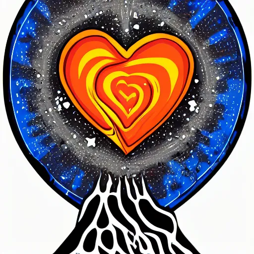 Image similar to 2 planet collapse particle fusion element macro cosmic heart art by butcher billy, sticker, colorful, illustration, highly detailed, simple, smooth and clean vector curves, no jagged lines, vector art, smooth