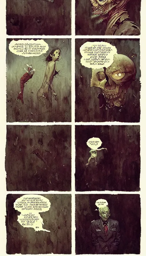 Image similar to the most interesting 6 panel comic by chiara bautista, beksinski and norman rockwell and greg rutkowski weta studio and tom bagshaw and james gurney and lucasfilm