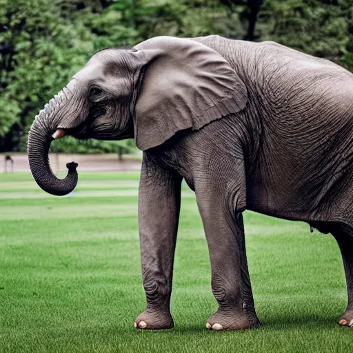 Image similar to photo of a hybrid between an elephant and a great dane