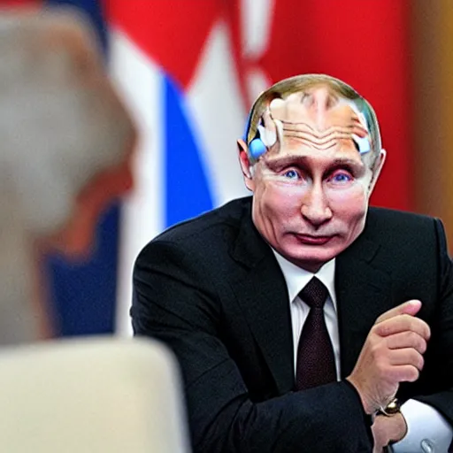 Image similar to Putin as the Joker