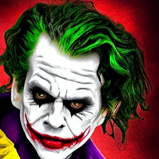 Image similar to a portray of jackson alexander as the joker