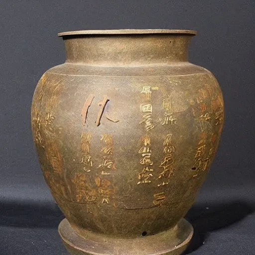 Image similar to “ ancient chinese bronze urn ”