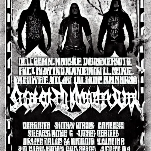 Image similar to black metal band flyer, d. i. y.