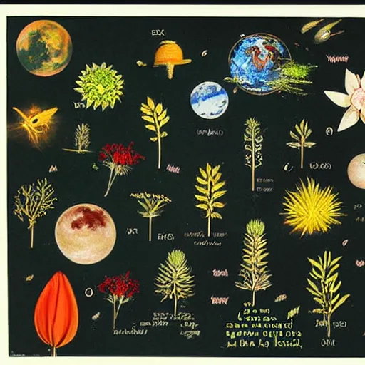 Prompt: a walter wick ( i spy book illustrator ) miniatures photograph of indian plants in outer space