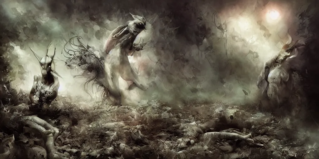 Prompt: The end of mankind, by ryohei hase