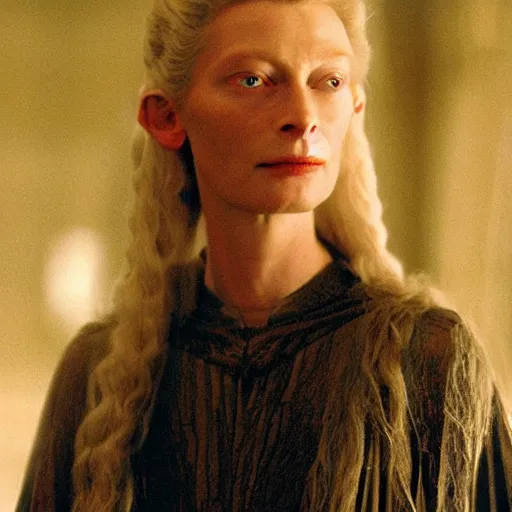 Image similar to young tilda swinton as galadriel