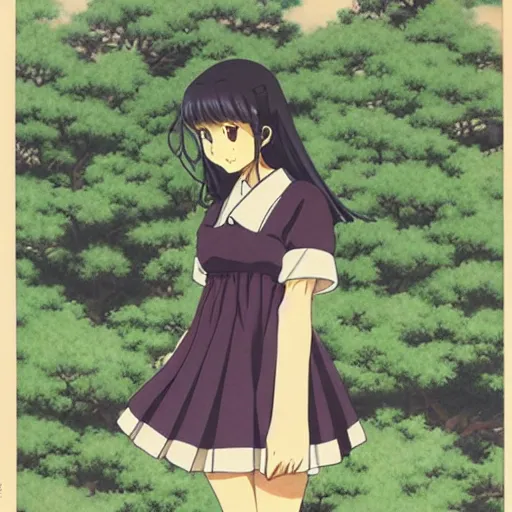 Image similar to beautiful anime high - school girl, full body, 1 / 6 hasui kawase