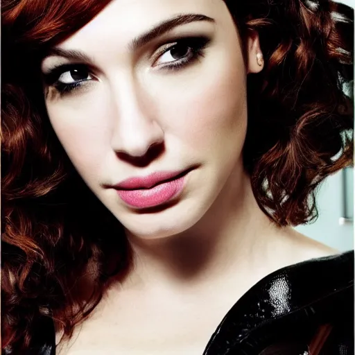 Image similar to portrait of christina hendricks and gal gadot hybrid by mario testino, headshot, detailed, award winning, sony a 7 r