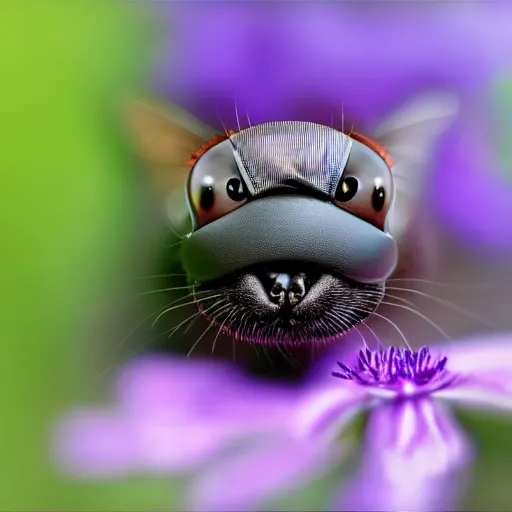 Image similar to a housefly - cat - hybrid, animal photography