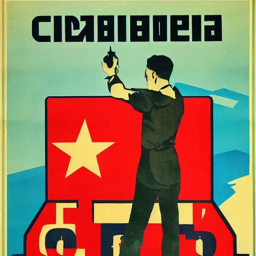 Image similar to soviet poster of web - designer