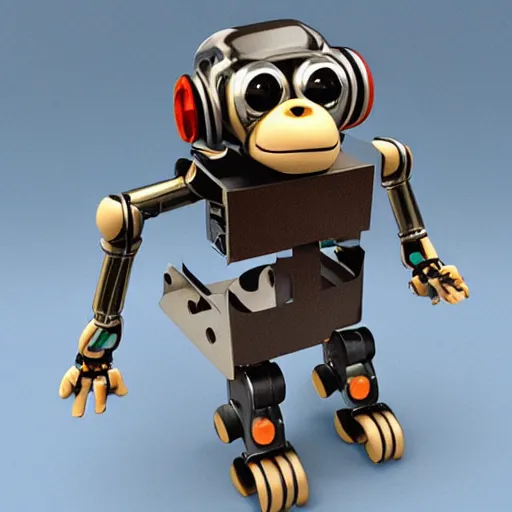 Image similar to mechanical robot-chimp