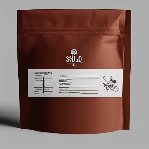 Image similar to original design concept of a minimalist packaging for coffee beans, studio lighting, minimalist style