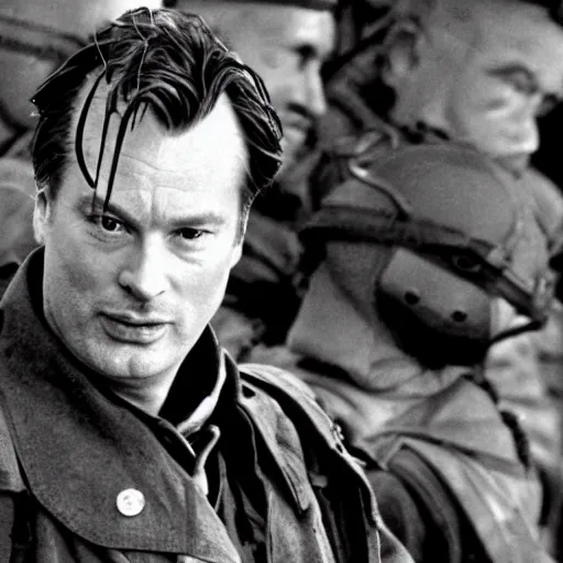 Prompt: Christopher Nolan Directing saving private Ryan 2