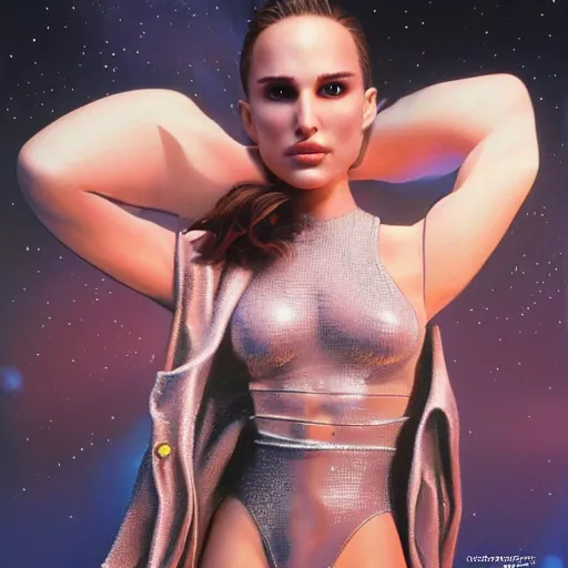 Image similar to natalie portman at burning man, plastic, toy, hajime sorayama style