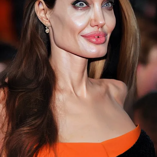 Image similar to angelina jolie starring as an orange