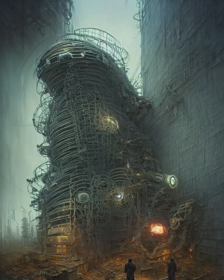 Prompt: low angle shot of a cyberpunk robot character in chernobyl, intricate, elegant, highly detailed, centered, digital painting, artstation, concept art, smooth, sharp focus, illustration, artgerm, tomasz alen kopera, peter mohrbacher, donato giancola, joseph christian leyendecker, wlop, boris vallejo